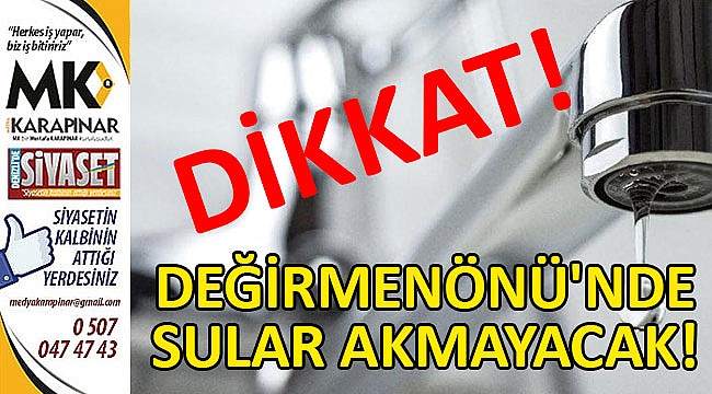Değirmenönü’nde sular akmayacak