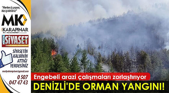 Denizli'de orman yangını!