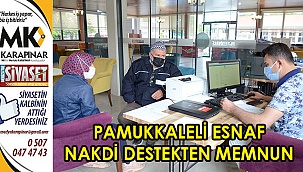 Pamukkaleli esnaf nakdi destekten memnun
