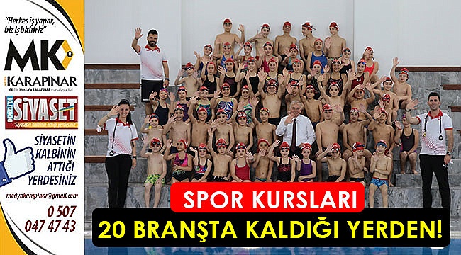 Spor kursları 20 branşta kaldığı yerden!