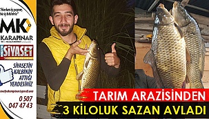 Tarım arazisinden balık avlıyorlar