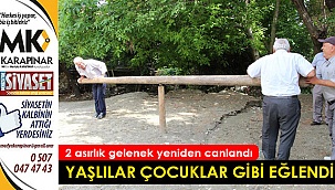 Yaşlılar, çocuklar gibi eğlendi