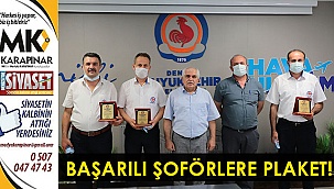 Başarılı şoförlere plaket