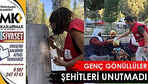 Genç gönüllüler şehitleri unutmadı