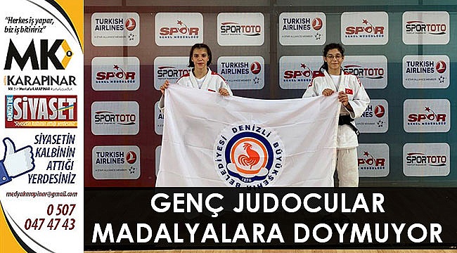 Genç judocular madalyalara doymuyor