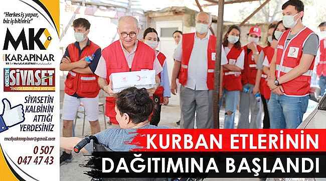 Kurban etlerinin dağıtımına başlandı