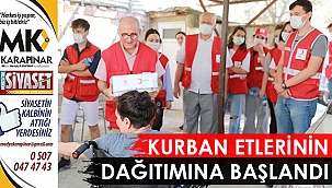 Kurban etlerinin dağıtımına başlandı