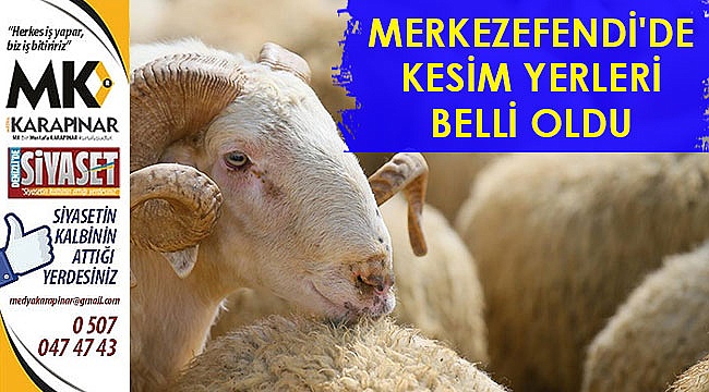 Merkezefendi’de kesim yerlerini belirledi