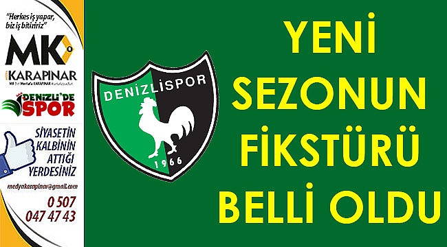 Yeni sezonun fikstürü belli oldu