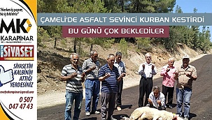 Denizli Çameli’de asfalt sevinci kurban kestirdi