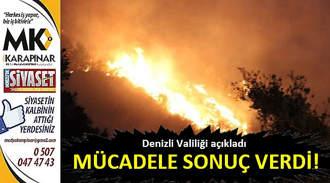 Denizli'de yangınlar söndürüldü