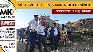Milletvekili Tin, yangın bölgesinde inceleme yaptı