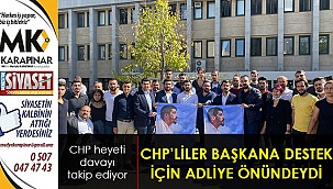 CHP’liler başkana destek için adliye önündeydi