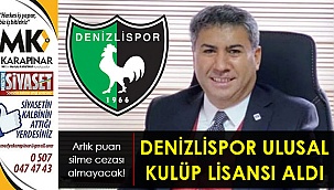Denizlispor ulusal kulüp lisansı aldı