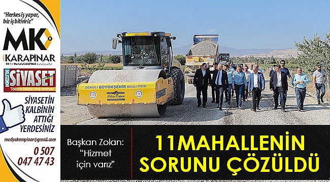 11 mahallenin sorunu çözüldü