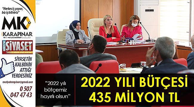 2022 yılı bütçesi 435 milyon TL