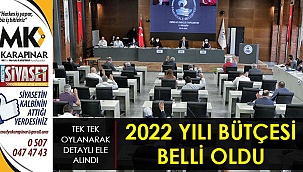 2022 yılı bütçesi belli oldu