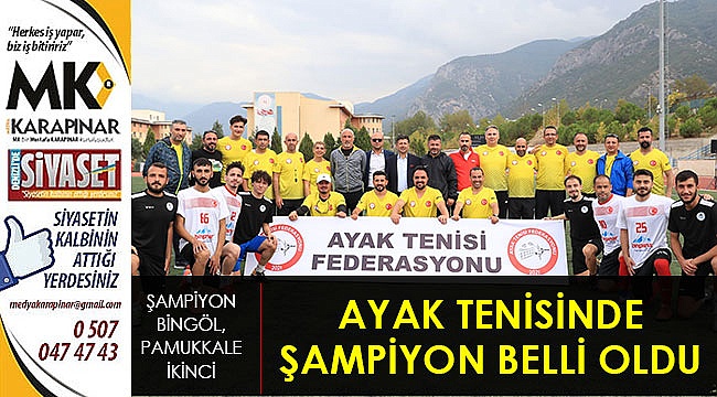 Ayak tenisinde şampiyon Pamukkale’de belirlendi