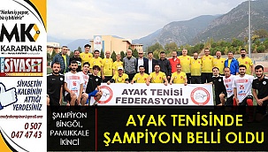 Ayak tenisinde şampiyon Pamukkale’de belirlendi