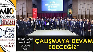 Başkan Doğan muhtarlarla bir araya geldi
