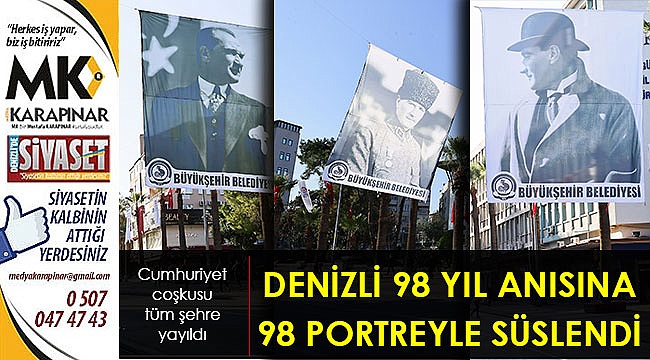 Denizli Cumhuriyet Bayramı coşkusuna hazır