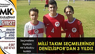 Denizlispor, milli takım seçmelerine 3 futbolcu gönderdi