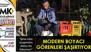 Modern boyacı görenleri şaşırtıyor