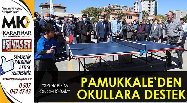 Pamukkale Belediyesi’nden okullara malzeme desteği