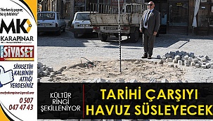 Tarihi çarşıyı havuz süsleyecek