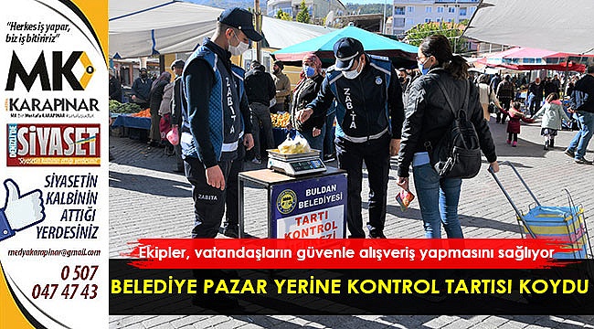 Belediye pazar yerine kontrol tartısı koydu