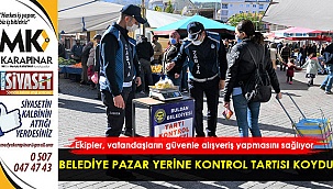 Belediye pazar yerine kontrol tartısı koydu