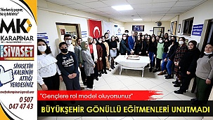 Büyükşehir gönüllü eğitmenleri unutmadı