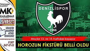 Horozun fikstürü belli oldu