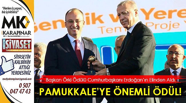 PAMUKKALE BELEDİYESİ'NE BÜYÜK ÖDÜL