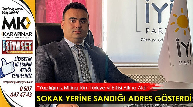 Sokak yerine sandığı adres gösterdi