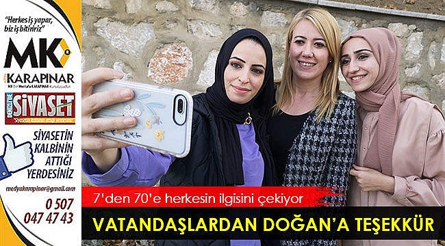 Vatandaşlardan Doğan'a teşekkür