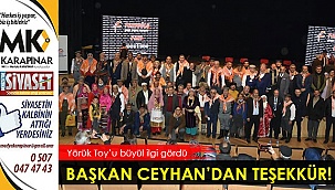 Başkan Ceylan’dan teşekkür