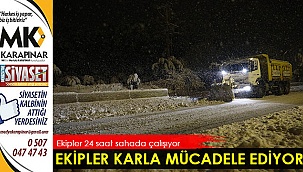 Büyükşehir karla mücadele ediyor