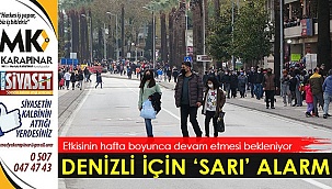 Denizli için 'sarı' alarm