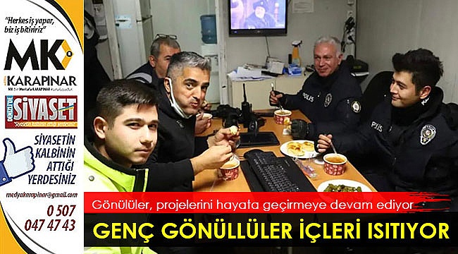 Genç gönüllüler içleri ısıtıyor