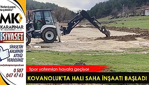 Kovanoluk’ta halı saha inşaatı başladı