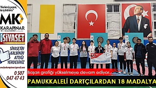 Pamukkaleli dartçılardan 18 madalya