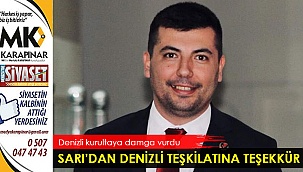 Sarı’dan Denizli teşkilatına teşekkür