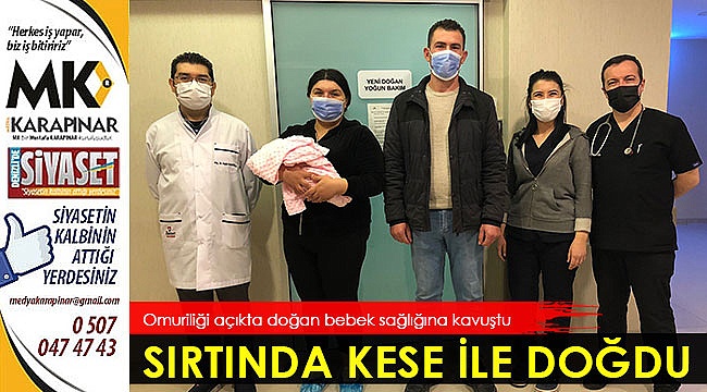 Sırtında kese ile doğdu