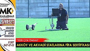 Akköy ve Akvadi Statlarına Fifa Sertifikası