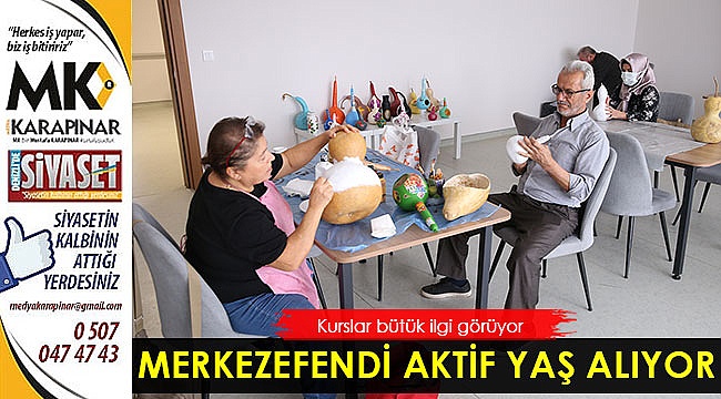Aktif yaş alma kurslarına da yoğun ilgi