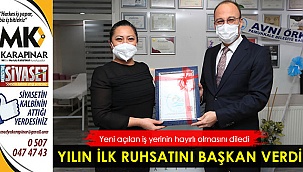 Başkan Örki 2022 yılının ilk ruhsatını verdi