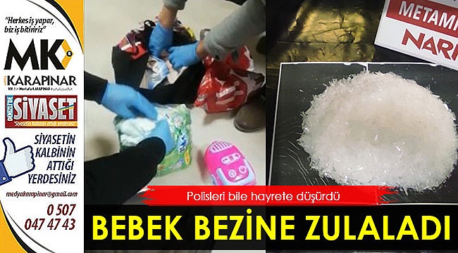 Bebek bezine zulaladılar