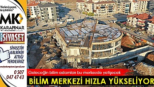 Bilim merkezi hızla yükseliyor