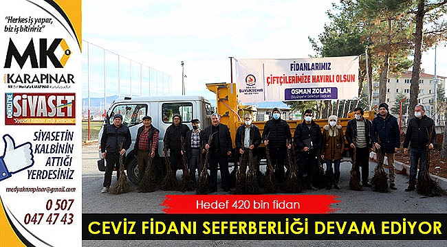 Büyükşehir’in ceviz fidanı seferberliği devam ediyor